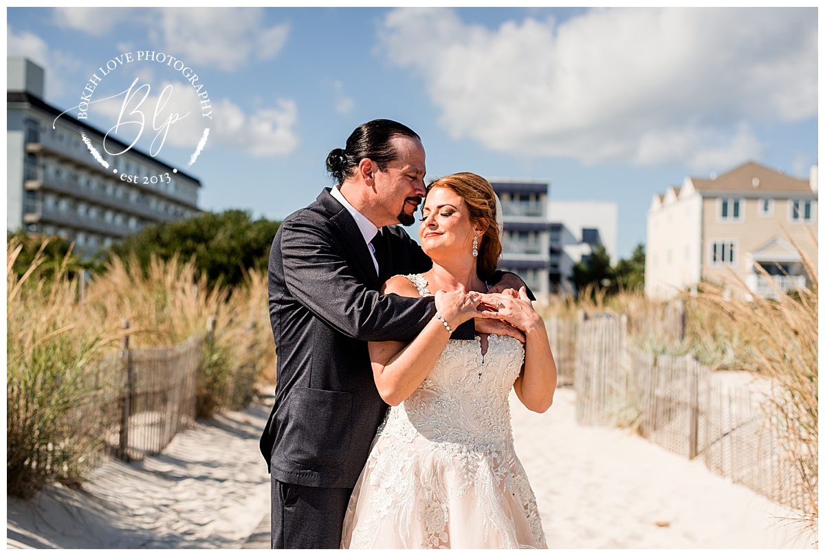 Bokeh Love Photography, Cape May Wedding, jersey Shore wedding photographer, beach wedding, beach bride, handsome groom, bride and groom beach portraits