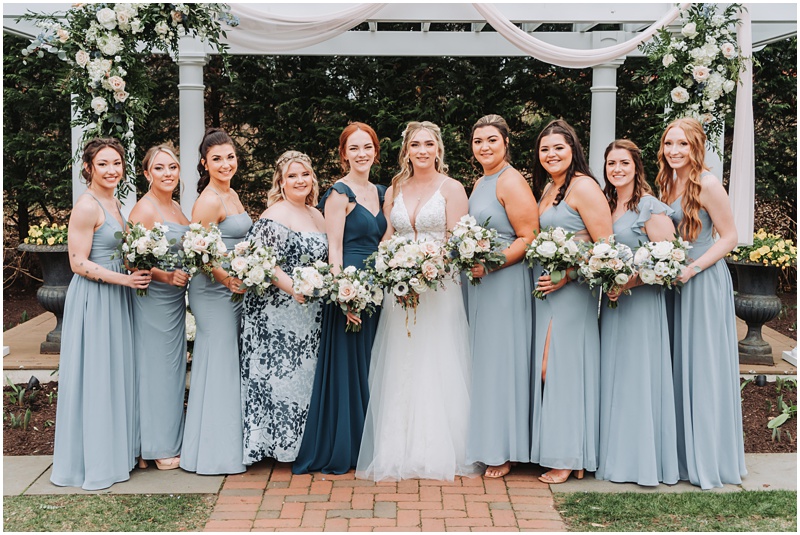 Professional Wedding Photo by Bokeh Love Photography, A Springtime Wedding at The Bradford Estate, bridesmaids at the bradford estate