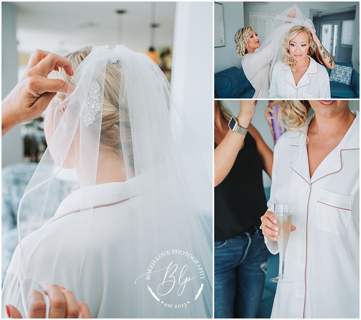 Bokeh Love Photography, Deauville Inn Wedding, bride getting ready