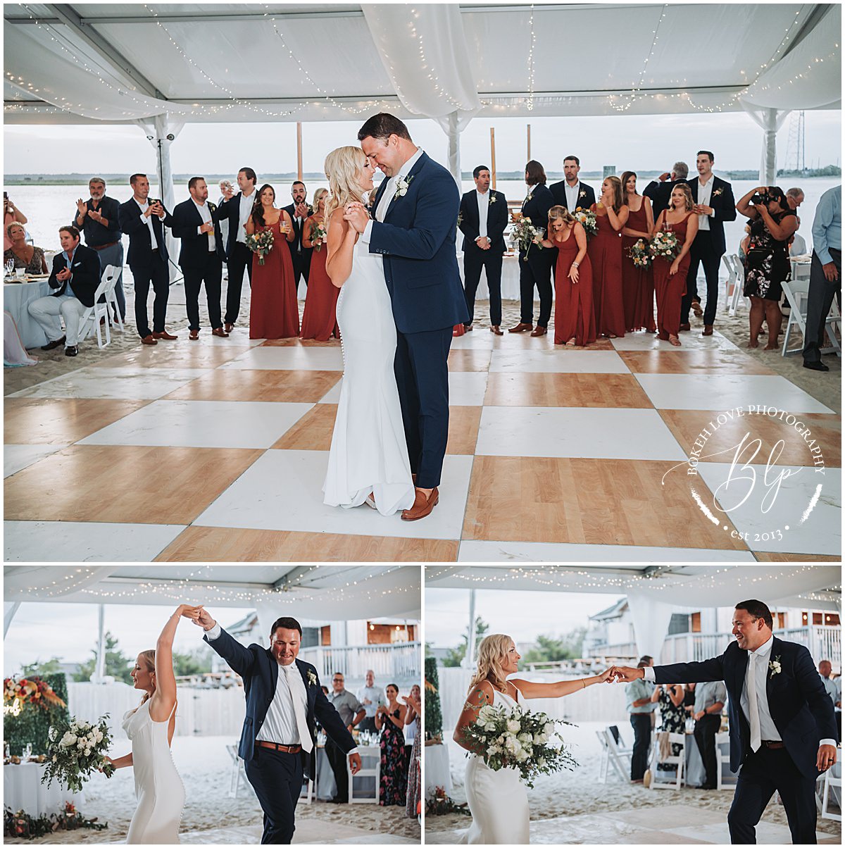Bokeh Love Photography, Deauville Inn Wedding, Bride and Groom first dance at wedding