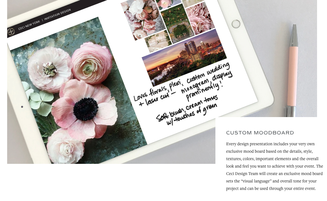 Ceci NY Website Screenshot, Wedding planning tips for 2021
