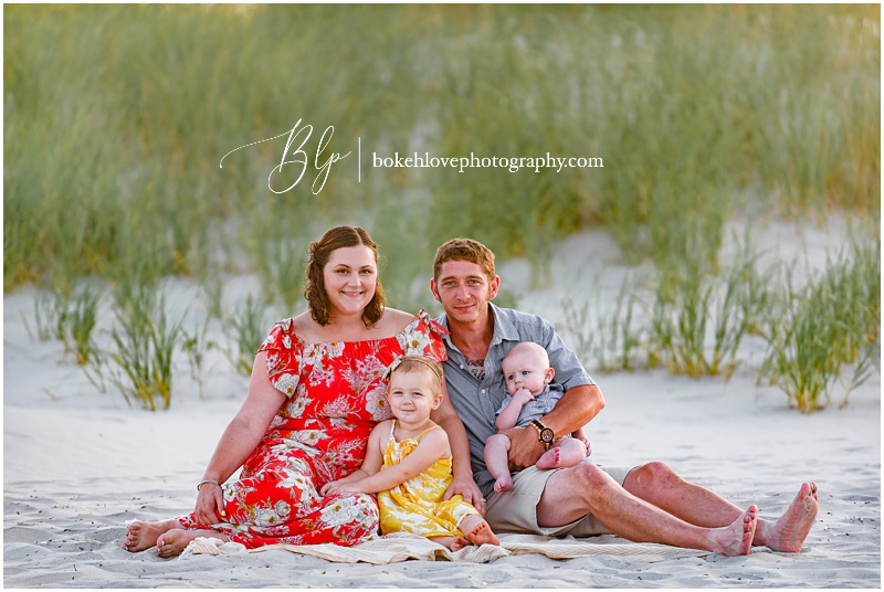 bokeh love photographer, south jersey family photographer, family with beach cruise, family portraits, beach portraits, avalon family beach portraits, Family Session on Avalon Beach