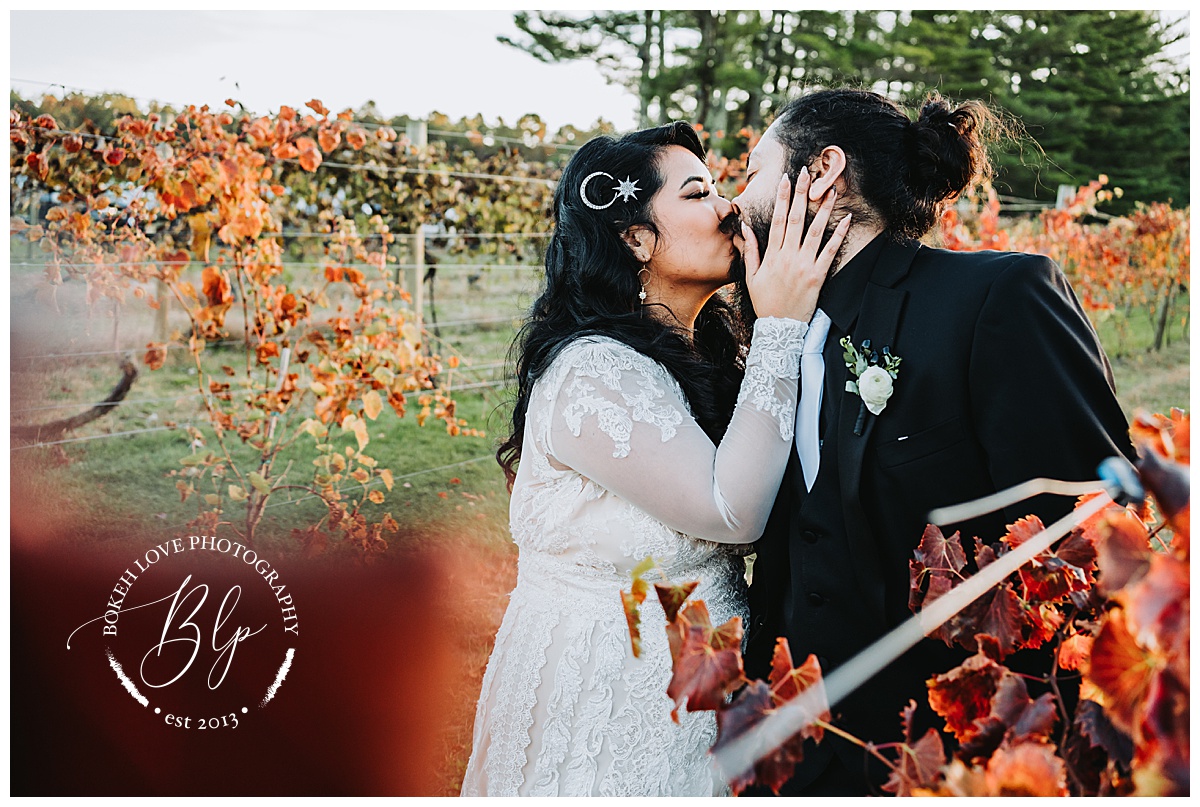 Bride and Groom Portraits Renault Winery. Photo by Bokeh Love Photography. October Wedding. 