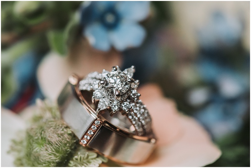 Professional Wedding Photo by Bokeh Love Photography, the bradford estate, bridal prep, wedding rings