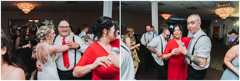 Professional Wedding Photo by Bokeh Love Photography, The Bradford Estate, grooms parents dancing with bride and groom