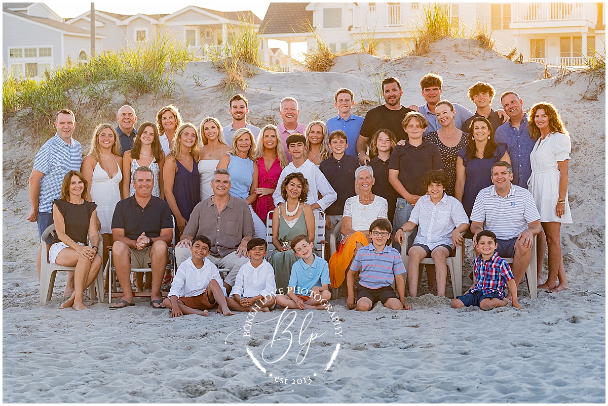 Bokeh Love Photography, Sea Isle family photography, extended family session on the beach